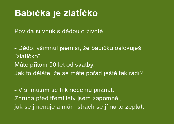 Babička je zlatíčko