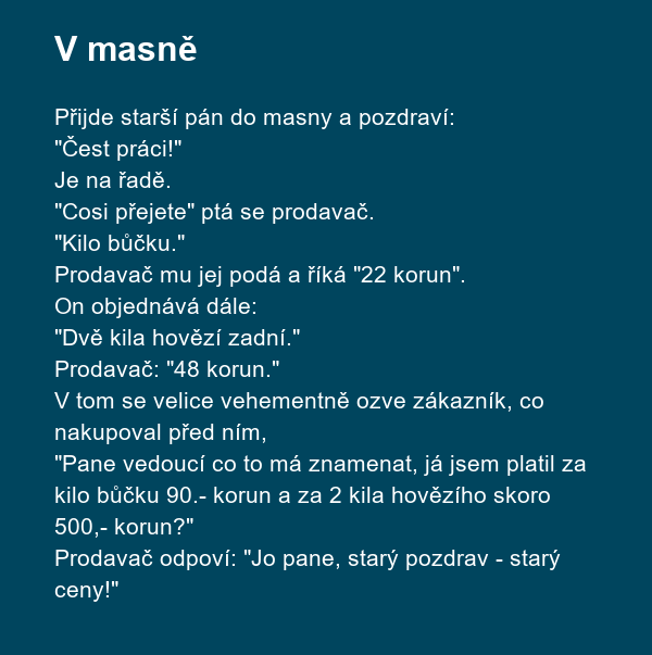 V masně