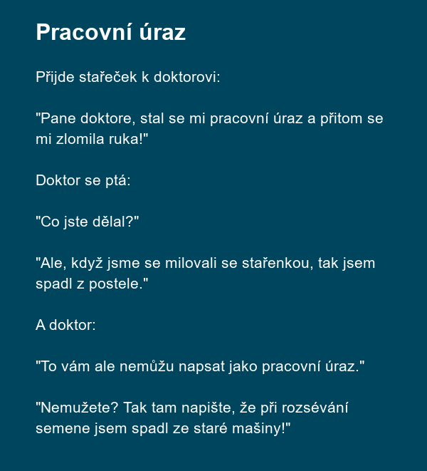 Pracovní úraz