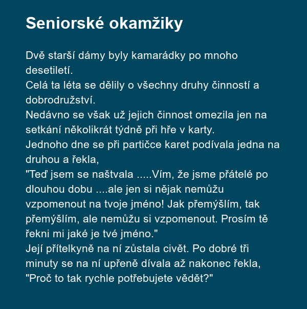 Seniorské okamžiky