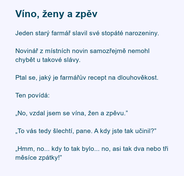 Víno, ženy a zpěv